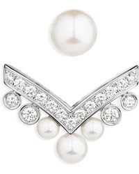 Chaumet - Diamond And Pearl Joséphine Aigrette Single Earring - Lyst