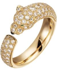 Cartier - And Diamond Panthère De Ring - Lyst