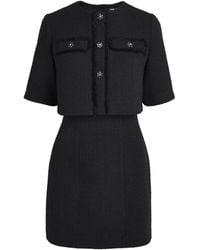 Maje - Tweed 2-In-1 Mini Dress - Lyst