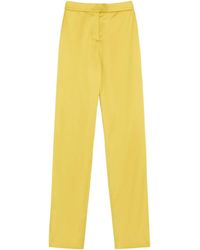 Valentino - Silk-Blend Straight Trousers - Lyst
