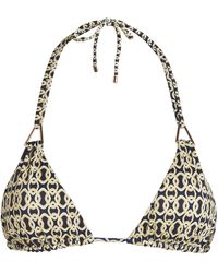 Away That Day - Geometric Print Gili Bikini Top - Lyst