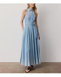 Ralph Lauren - Denim Peyten Midi Dress - Lyst