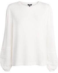PAIGE - Cotton-Blend Cyrano Blouse - Lyst