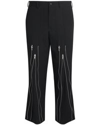 Comme des Garçons - Wool Zip-Detail Trousers - Lyst