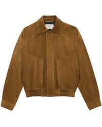 Saint Laurent - Suede Bomber Jacket - Lyst