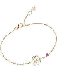 Piaget - Rose, Diamond And Sapphire Rose Bracelet - Lyst