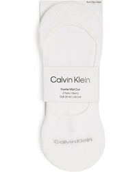 Calvin Klein - No Show Footie Socks (pack Of 2) - Lyst