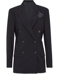 Brunello Cucinelli - Tropical Luxury Wool Blazer - Lyst