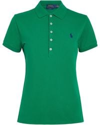 Polo Ralph Lauren - Stretch-Cotton Piqué Julie Polo Shirt - Lyst