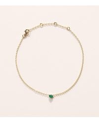 SHAY - And Emerald Ankle Bracelet - Lyst