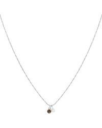 Astrid & Miyu - Rhodium-Plated Charm Necklace - Lyst