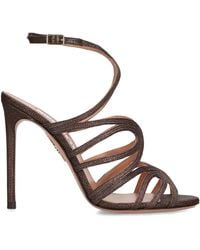 Aquazzura - Raffia Serenade Heeled Sandals 105 - Lyst