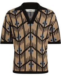 Commas - Jacquard Geometric-Print Polo Shirt - Lyst