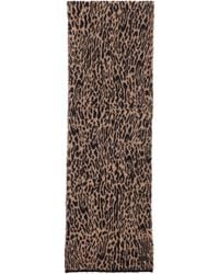 Saint Laurent - Mohair-Wool Leopard Scarf - Lyst