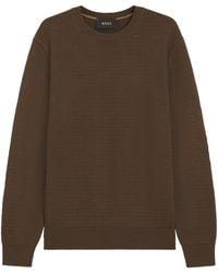 BOSS - Virgin Wool-Silk Sweater - Lyst