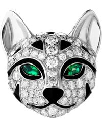 Boucheron - Diamond And Emerald Fuzzy, The Leopard Cat Earrings - Lyst