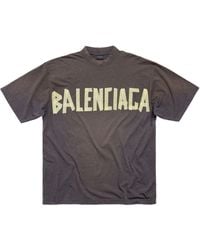 Balenciaga - Oversized Tape Logo T-shirt - Lyst