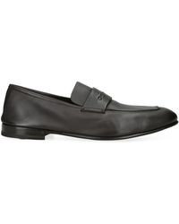 Zegna - Leather-cashmere L'asola Loafers - Lyst