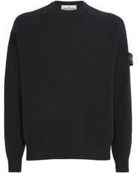 Stone Island - Organic Cotton Raglan-Sleeve Sweater - Lyst