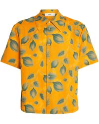 Séfr - Linen Leaf Print Dayot Shirt - Lyst