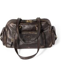 Miu Miu - Nappa Leather Pocket Top-Handle Bag - Lyst