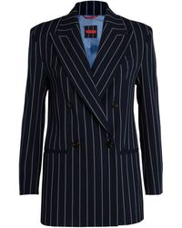 MAX&Co. - Pinstripe Double-breasted Blazer - Lyst