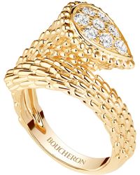 Boucheron - Small And Diamond Serpent Bohème Motif Ring - Lyst