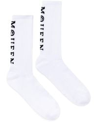 McQueen - Cotton-Blend Logo Socks - Lyst