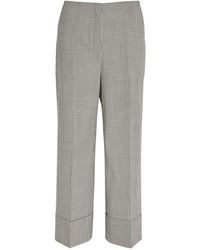 Theory - Wool-blend Gingham Tailored Trousers - Lyst