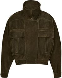 Saint Laurent - Calfskin Cropped Jacket - Lyst