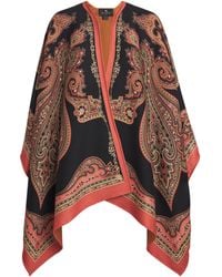 Etro - Wool-Blend Paisley Cape - Lyst