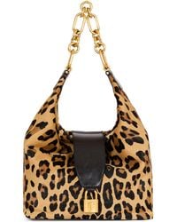 Balmain - Leather Leopard Sync Shoulder Bag - Lyst