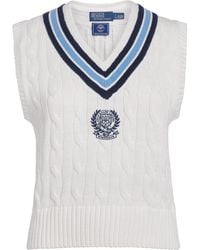Polo Ralph Lauren - X Wimbledon Cable-Knit Sweater Vest - Lyst