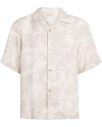 Eleventy - Linen Printed Bowling Overshirt - Lyst