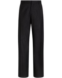 Dolce & Gabbana - Virgin Wool-Blend Pinstripe Tailored Trousers - Lyst