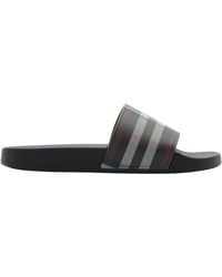 Burberry - Check Slides - Lyst
