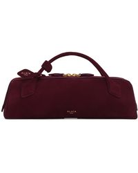 Alaïa - Suede Le Teckel Top-Handle Bag - Lyst