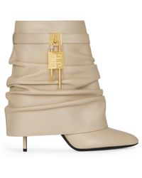 Givenchy - Leather Shark Lock Ankle Boots 90 - Lyst