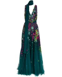 Elie Saab - Embellished Scarf-detail Gown - Lyst