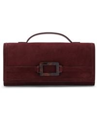 Roger Vivier - Suede Belle Vivier Top-Handle Bag - Lyst
