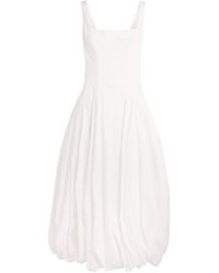 Jonathan Simkhai - Cotton Bubble-Hem Hally Midi Dress - Lyst