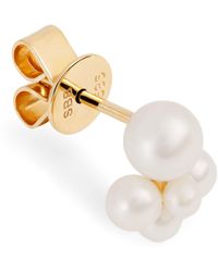 Sophie Bille Brahe - Yellow Gold And Pearl Thyra Single Stud Earring - Lyst