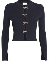 Claudie Pierlot - Bow-Embellished Cut-Out Sweater - Lyst