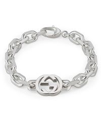 Gucci - Interlocking Chain Bracelet - Lyst