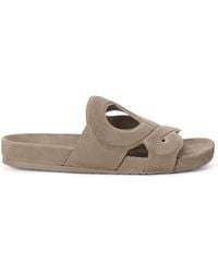 Loewe - X Paula's Ibiza Leather Monogram Ease Slides - Lyst