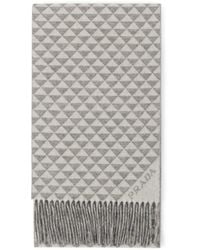Prada - Wool-Cashmere Triangle Print Scarf - Lyst