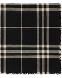 Burberry - Wool Wide Check Scarf - Lyst