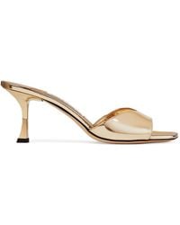 Jimmy Choo - Skye 70 Metallic Leather Mules - Lyst