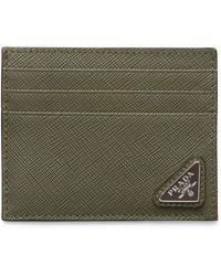 Prada - Saffiano Leather Credit Card Holder - Lyst