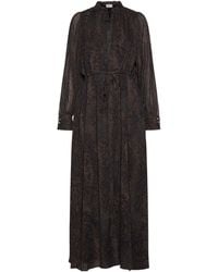 Marella - Georgette Maxi Shirt Dress - Lyst